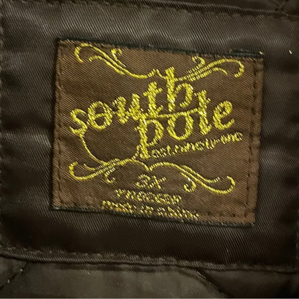Vintage South Pole Women’s Faux Fur Trim Hooded Jacket Brown Size 3X